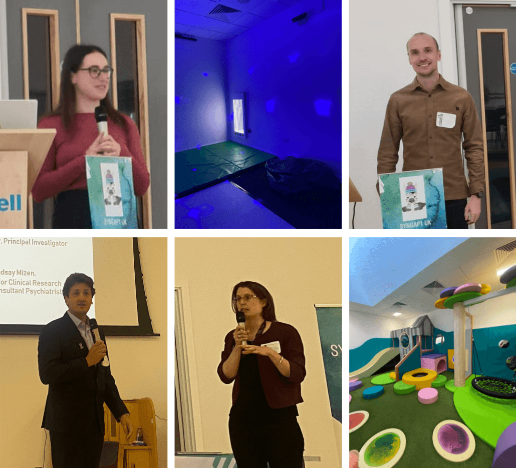 Group of photos of the speakers at the Syngap1 Family Day